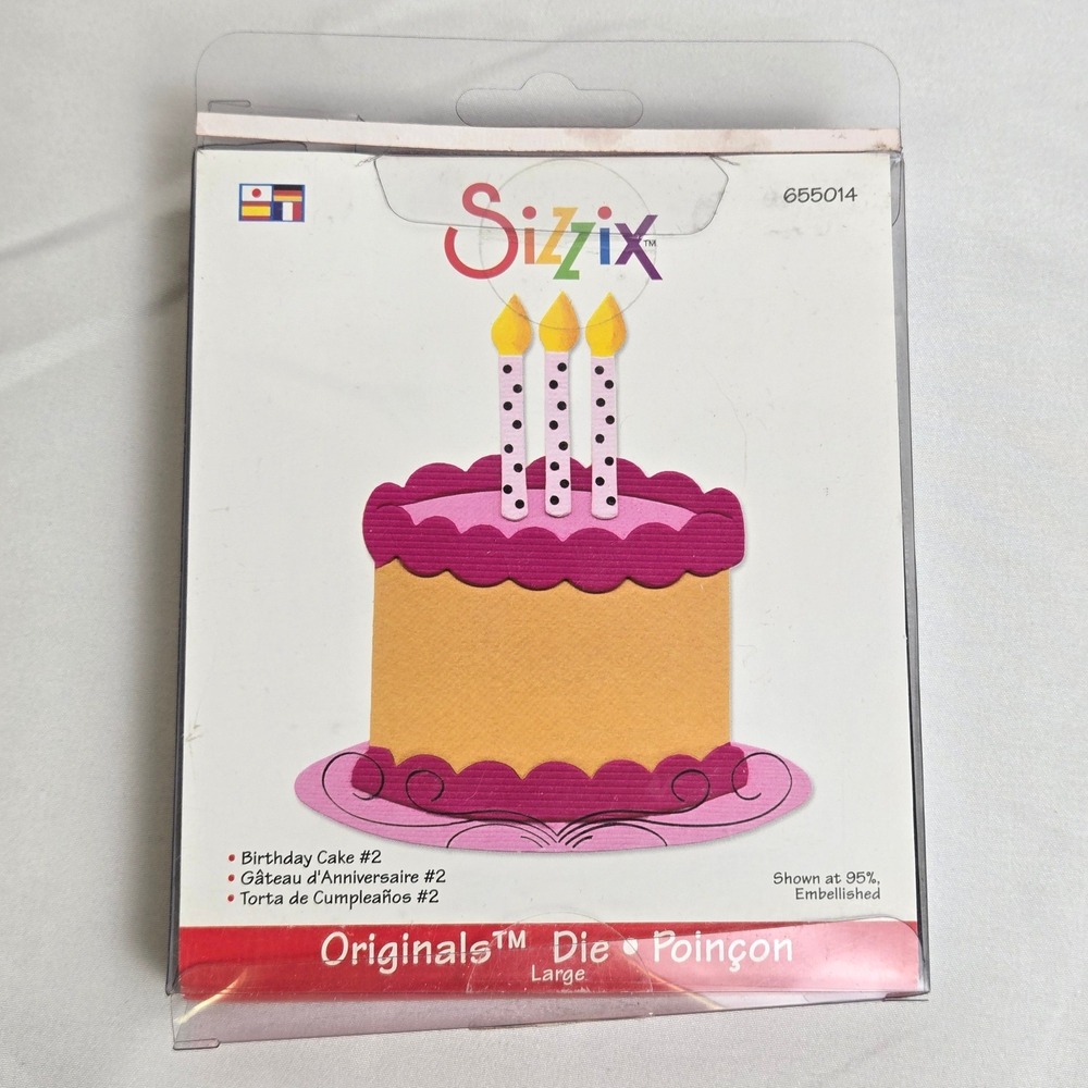 Sizzix Originals‎ Die Large Birthday Cake #2 655014